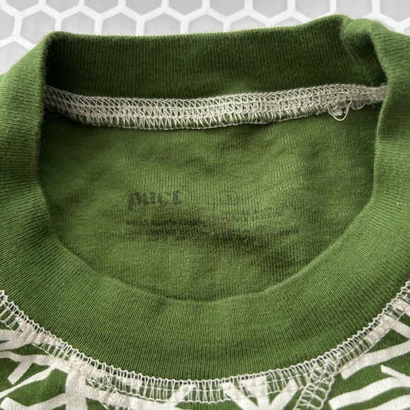 Pact Forest Green and White Tree Pajama Set 100 % Organic Cotton Size S - Picture 5 of 6